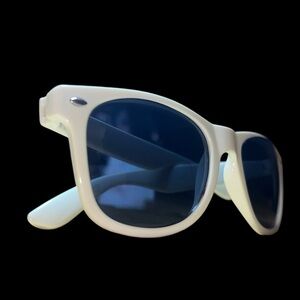 Keno Cream White Blue Tint Sunglasses